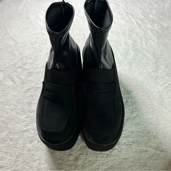 Lemon drop black platform loafers - Picture 3 of 6